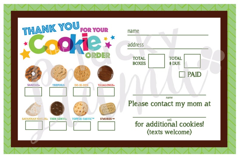 Girl scouts cookie order form download for pc